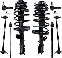 Vista 115 de Detroit Axle - Kit de puntales delanteros para Ford 2000-2004 Focus 2 puntales con muelle helicoidal 2 brazos de control inferiores con rótulas 2001