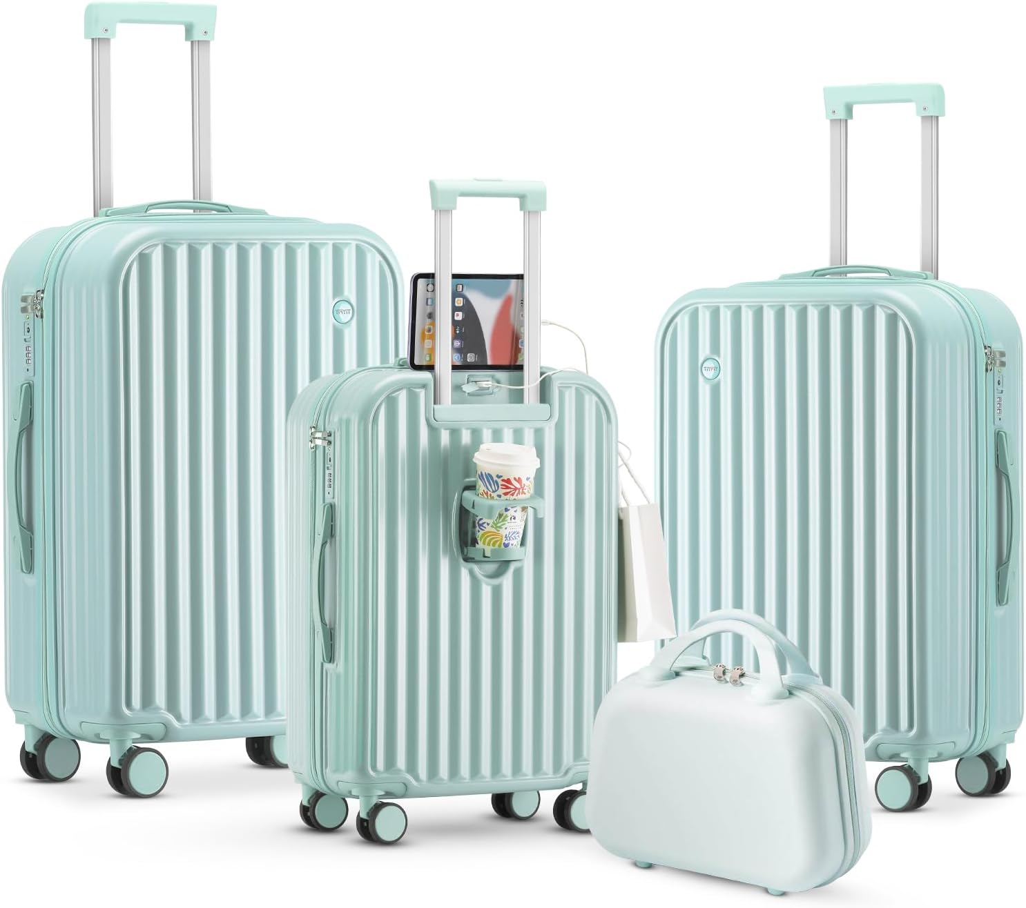 Luggage Set 4 Piece Suitcase Set,20 24 28 inch luggage with spinner wheels hard shell luggage sets with TSA Lock Lightweight Luggage Set for Women man PC hard shell suitcases sturdy Durable