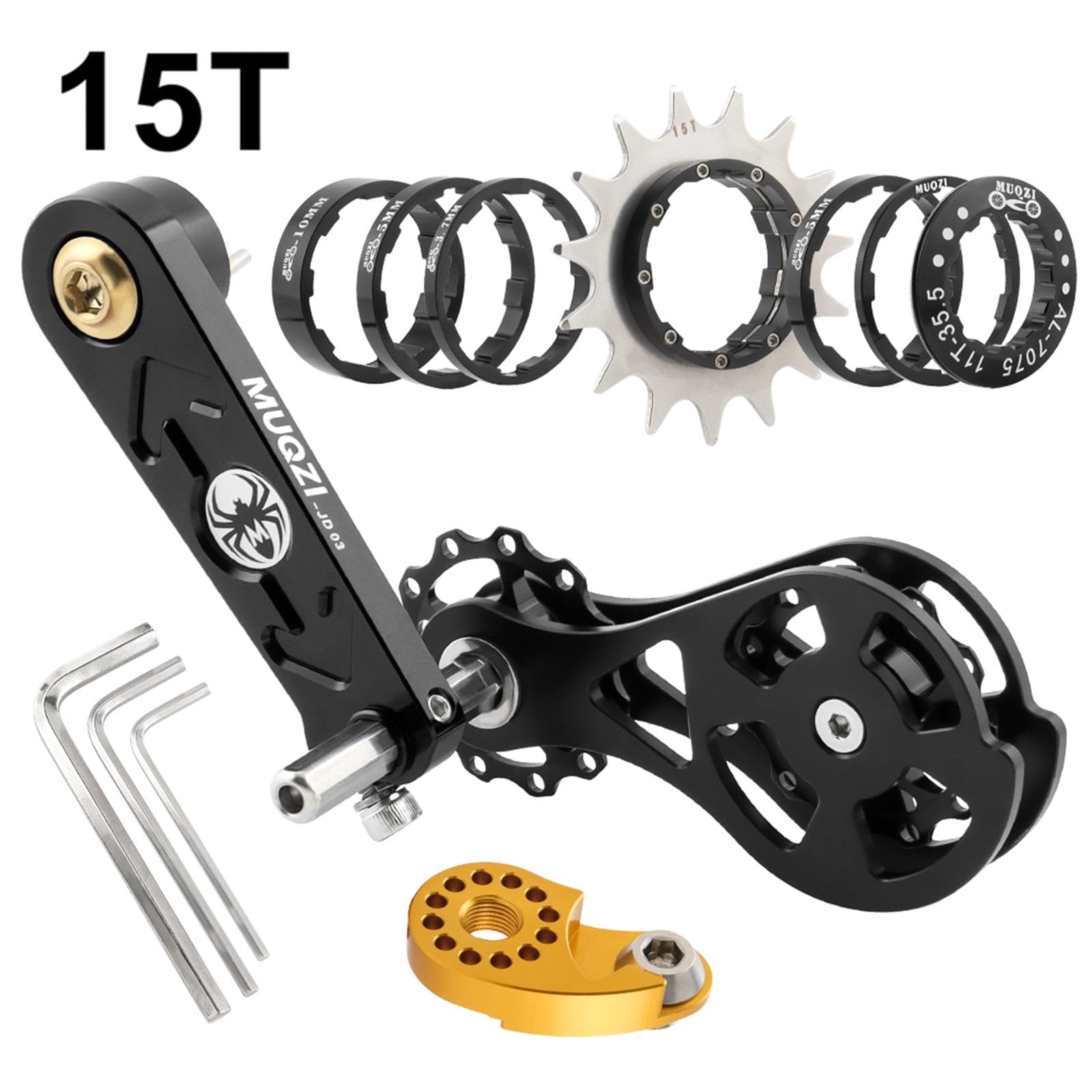 Kit de Conversión de Una Sola Velocidad para Bicicleta de Montaña, Tensor de Cadena, Repuestos de Aleación de Aluminio Y Acero Inoxidable, Regulador D