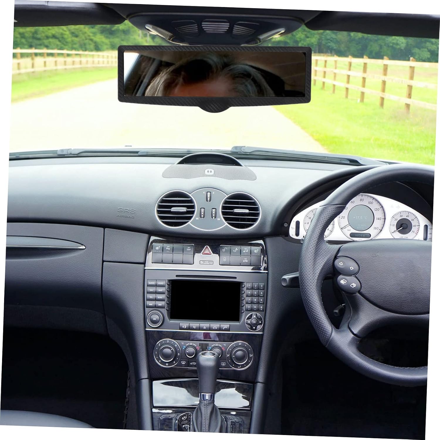 GARVALON Adjustable Car Rearview Mirror with Suction Cup Lightweight Interior Mirror for Enhanced Visibility Easy Installation and Improved Safety