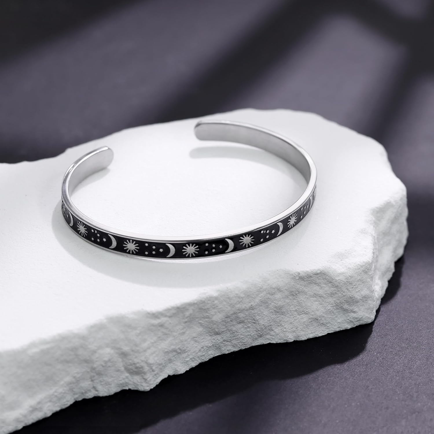 Inspirational Bracelets for Women, Stainless Steel Cuff Bracelets Jewelry Inspirational Birthday Gifts Engraved Bracelets for Friends Women - Image 7