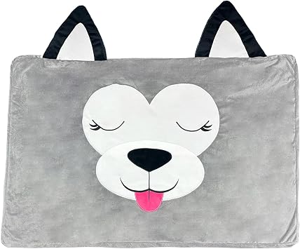 Happy Nappers Pet Bed in A Box Slipcover Hutch The Gray Dog - Small - 24x18 Character Bed Case, Stuff & Fill with Your Scent-Pillows-Clothes