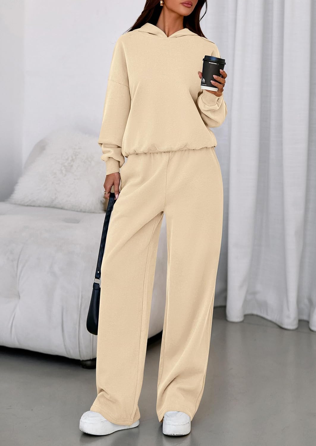 PRETTYGARDEN Womens Sweatsuits 2 Piece Set 2026 Casual Winter Long Sleeve Hoodie Loose Wide Leg Sweatpants Fall Tracksuit - Image 5