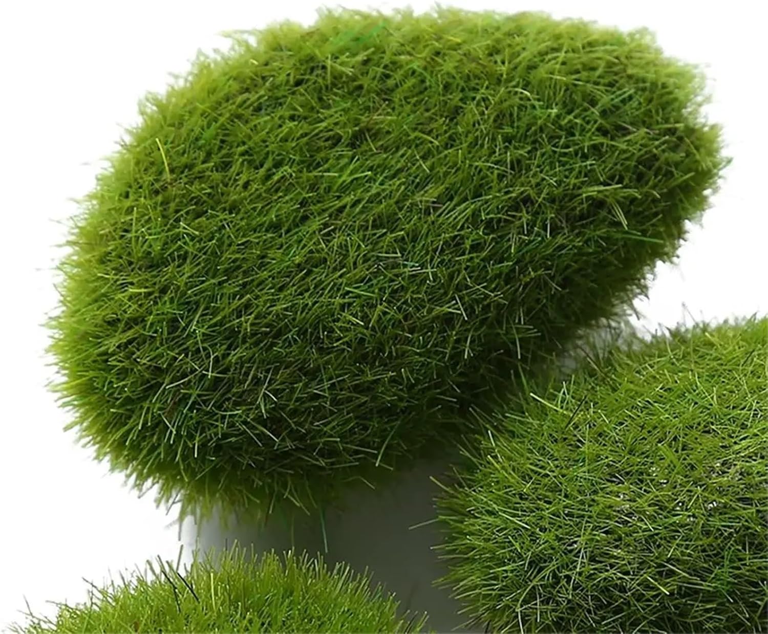Artificial Moss Rocks 40pcs Fake Stone Floral Arrangements DIY Decoration Artificial Green Moss Ball Faux