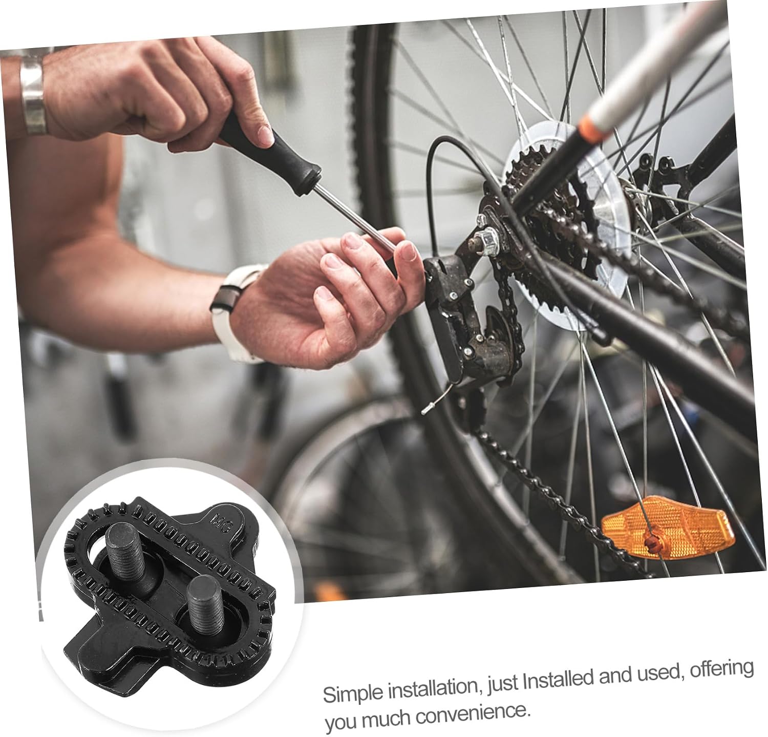 1pair Mountain Bike Cleats for Enhanced Cycling Efficiency Pedal Cleats Compatible Road and Mountain Bikes