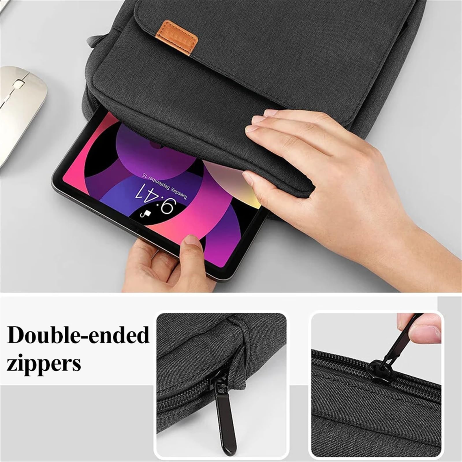Ufficio Borsa a tracolla for tablet portatile for MacBook Air Pro 11 12 9th / 10.5 "11" Custodia for iPad for Surface HP DELL Cartella