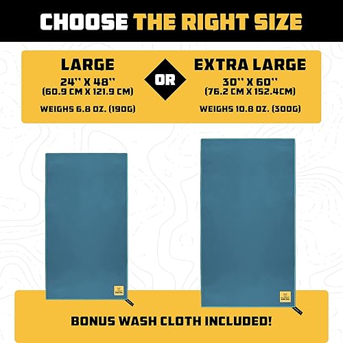 Miniatura 3 de Wise Owl Outfitters Microfiber Camping Towel - Quick Dry Towel for Travel, Backpacking, Hiking, Beach, Gym & Yoga - Compact, Fast Drying &