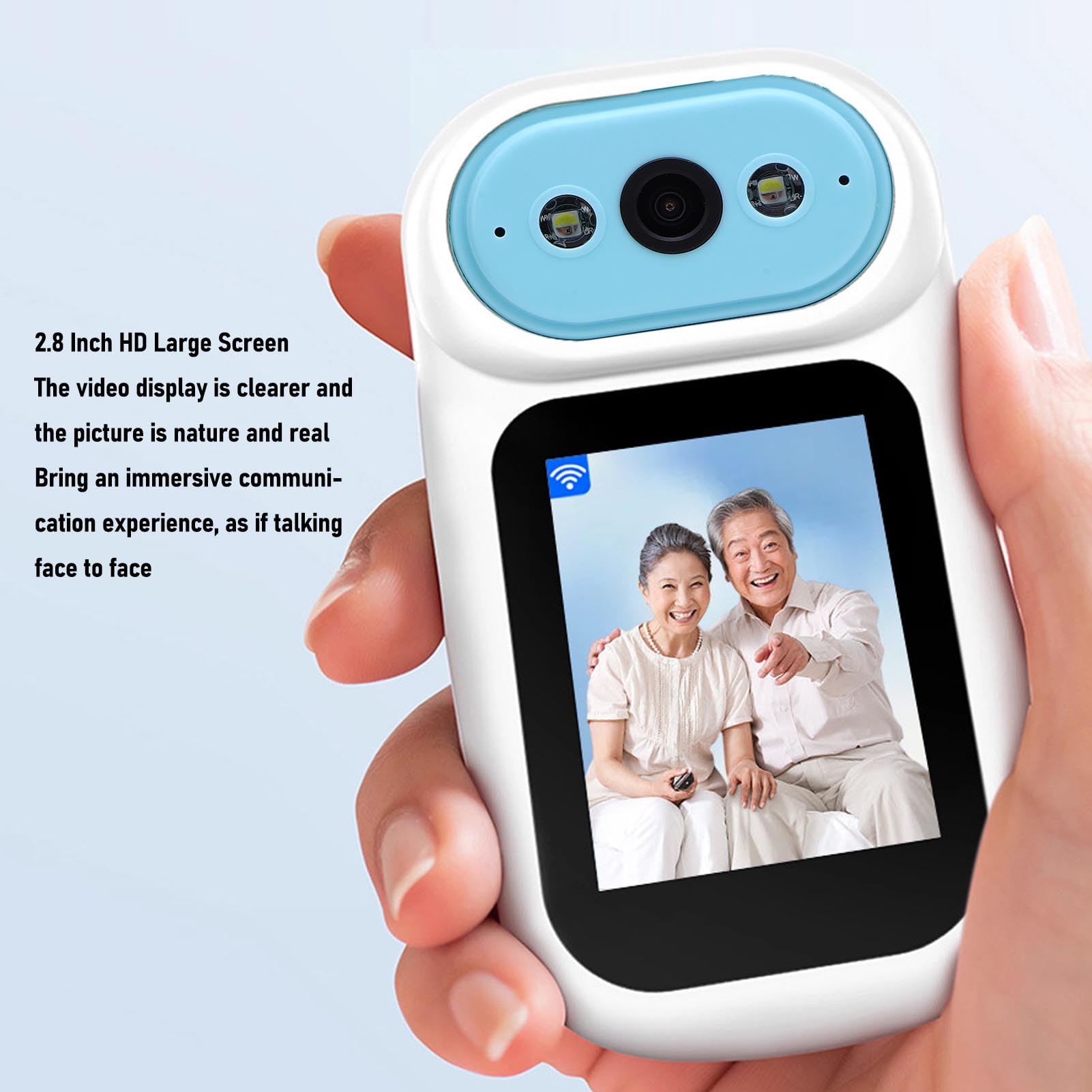 Sxhlseller Camera da Videochiamata a 2 Vie, Fotocamera Full HD Smart Security con Screening da 2,8 Pollici e Tracciamento di Movimento AI, Telecamere Wireless per Tata per Casa Interno