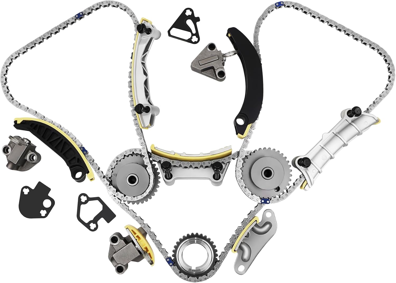 3.6 Timing Chain Kit with Tensioner Sprocket 9-0753S for 2007-2015 Chevy Equinox Malibu Traverse GMC Acadia Cadillac CTS SRX Buick Enclave V6 Engine 3.6L 3.0L Replace# 9-0753SX Cadena De Tiempo Kit