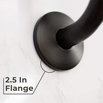 Shower Head Extension Arm with Flange,10.5 Inch High-Rise Curved S Shaped Design, Stainless Steel, Standard 1/2 Connection, Oil Rubbed Bronze Finish