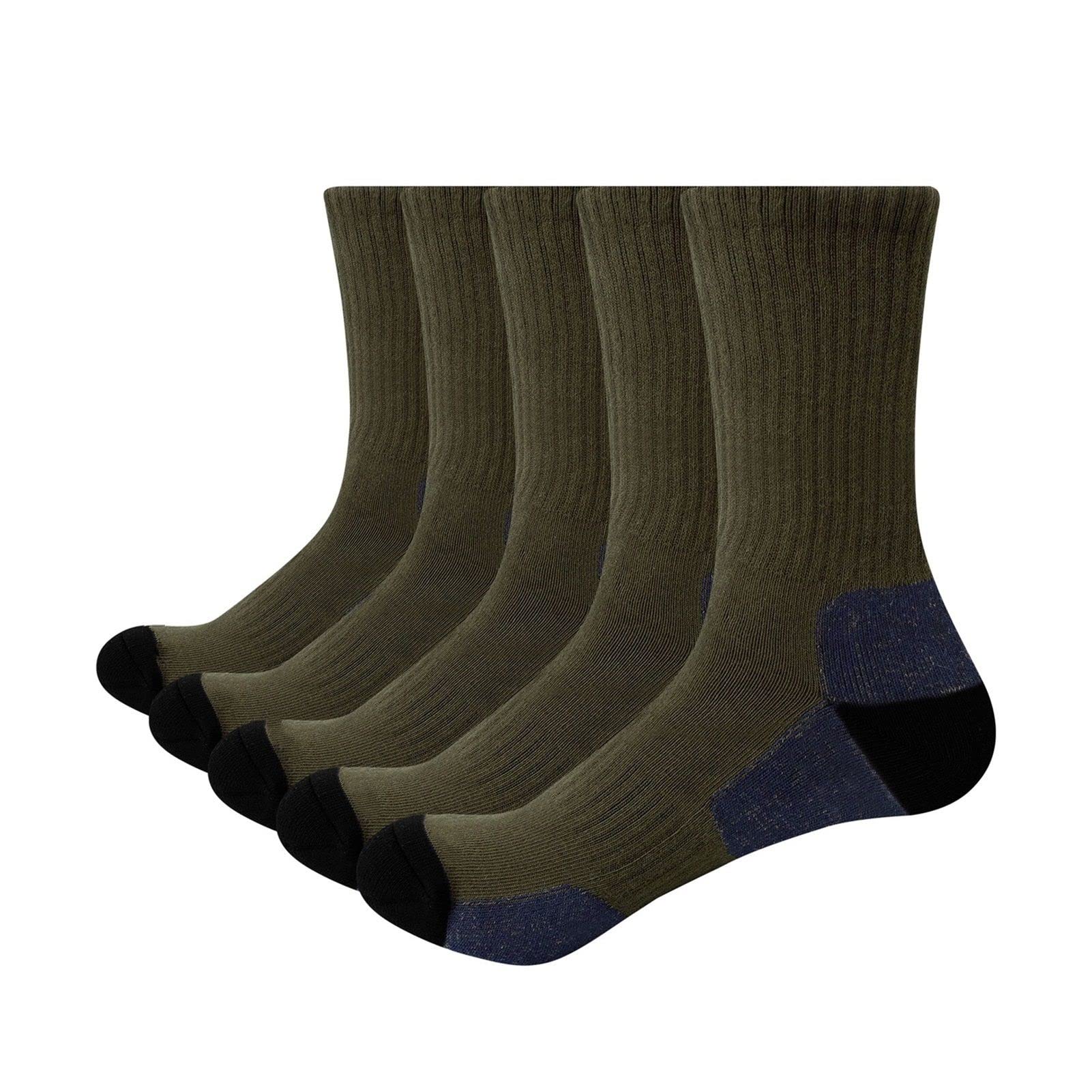 5 par sportowych okrągłych szyi ciepłych i grubych skarpet zimowych (Color : M1803GN, Size : XL(Men 9.5-12.5 US))