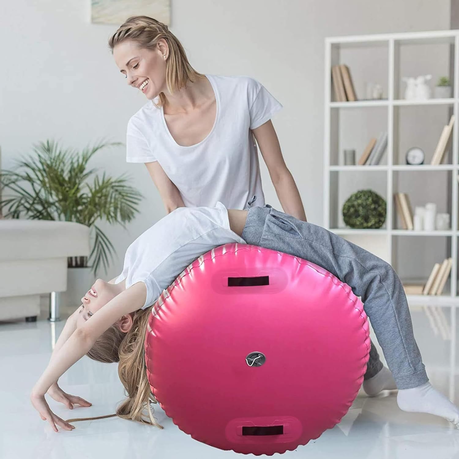 Gymnastics Air Roller Air Barrel Inflatable Tumbling Mat,Back Handspring Training Mats For Home Use, Gym Training, Cheerleading With Electric Pump