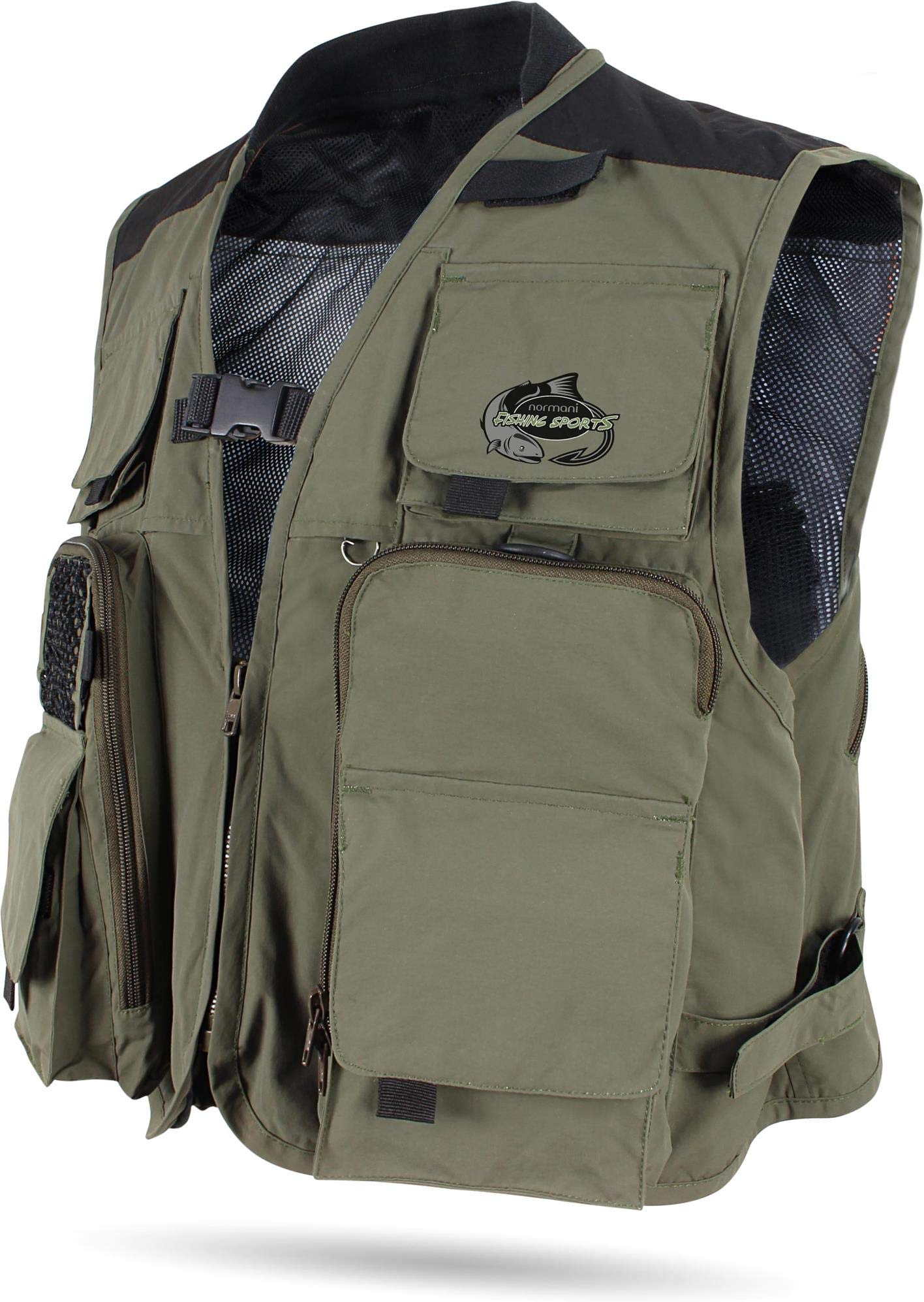 normani Outdoor Jagd- und Anglerweste, superleicht mit Netzfunktion