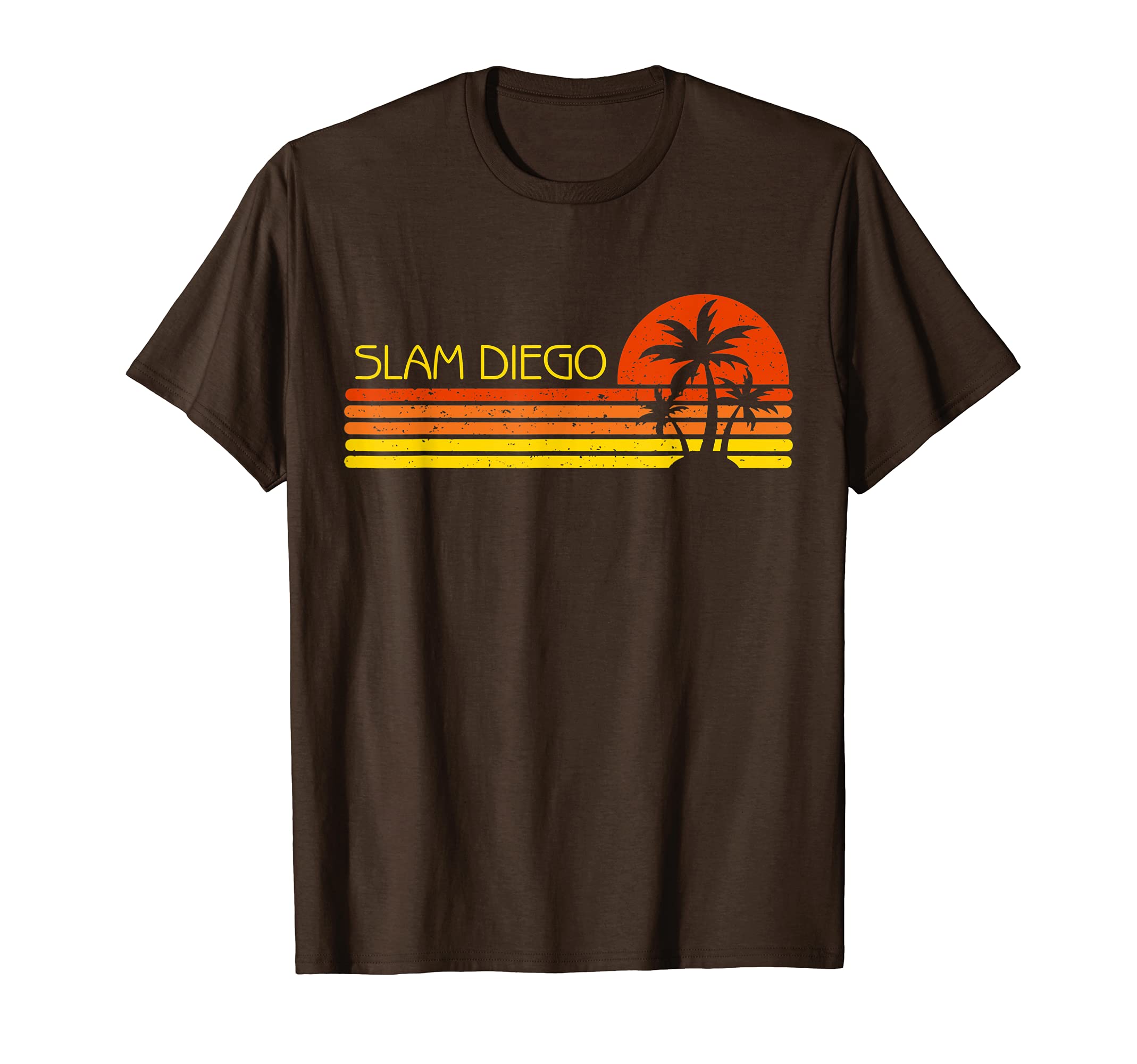 Sunset Palm Tree San Diego Baseball Grand Slam T-Shirt