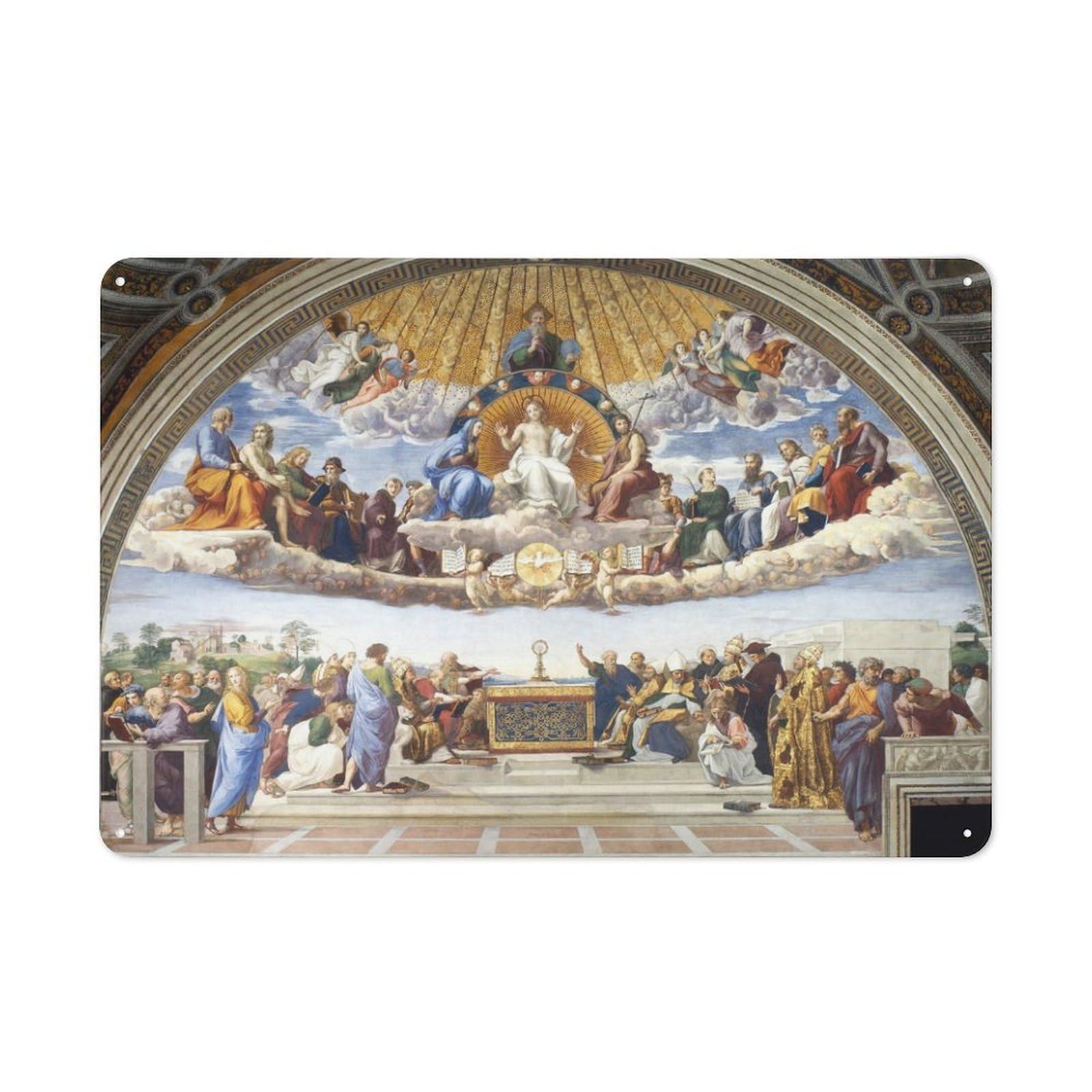Junmoney Style Shed Raphaels Holy Sacrament Tin Sign 20X30cm, Utility Space Decor For Greenhouse, Garden Room, Cafe Or Entryway