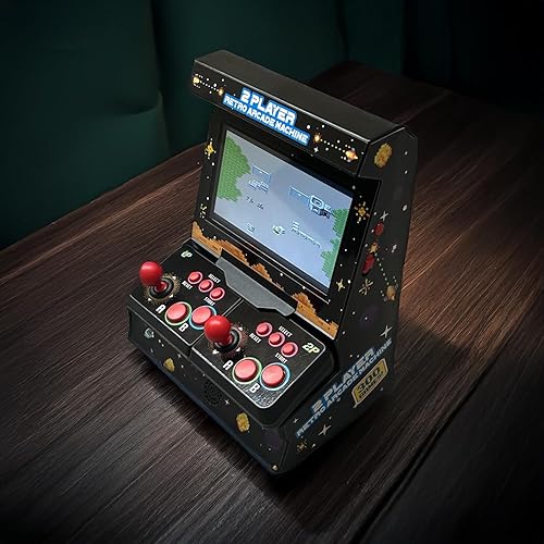 Miniatura 5 de Mini arcade machine with 300 retro games - Wireless mini arcade machine for 2 players - Handheld retro game console with TV connection and 4.3"