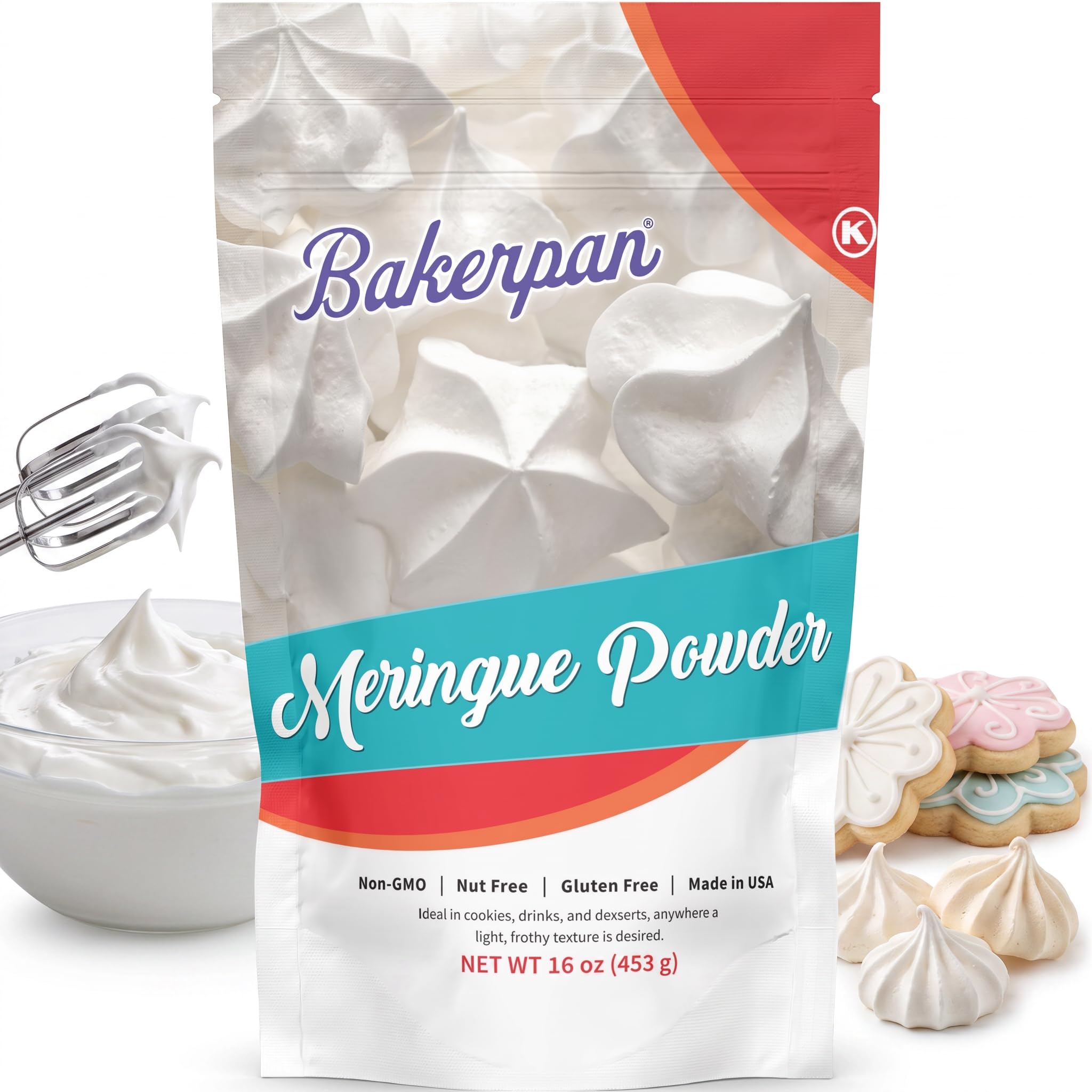 Bakerpan Meringue Powder for Royal Icing 16 oz