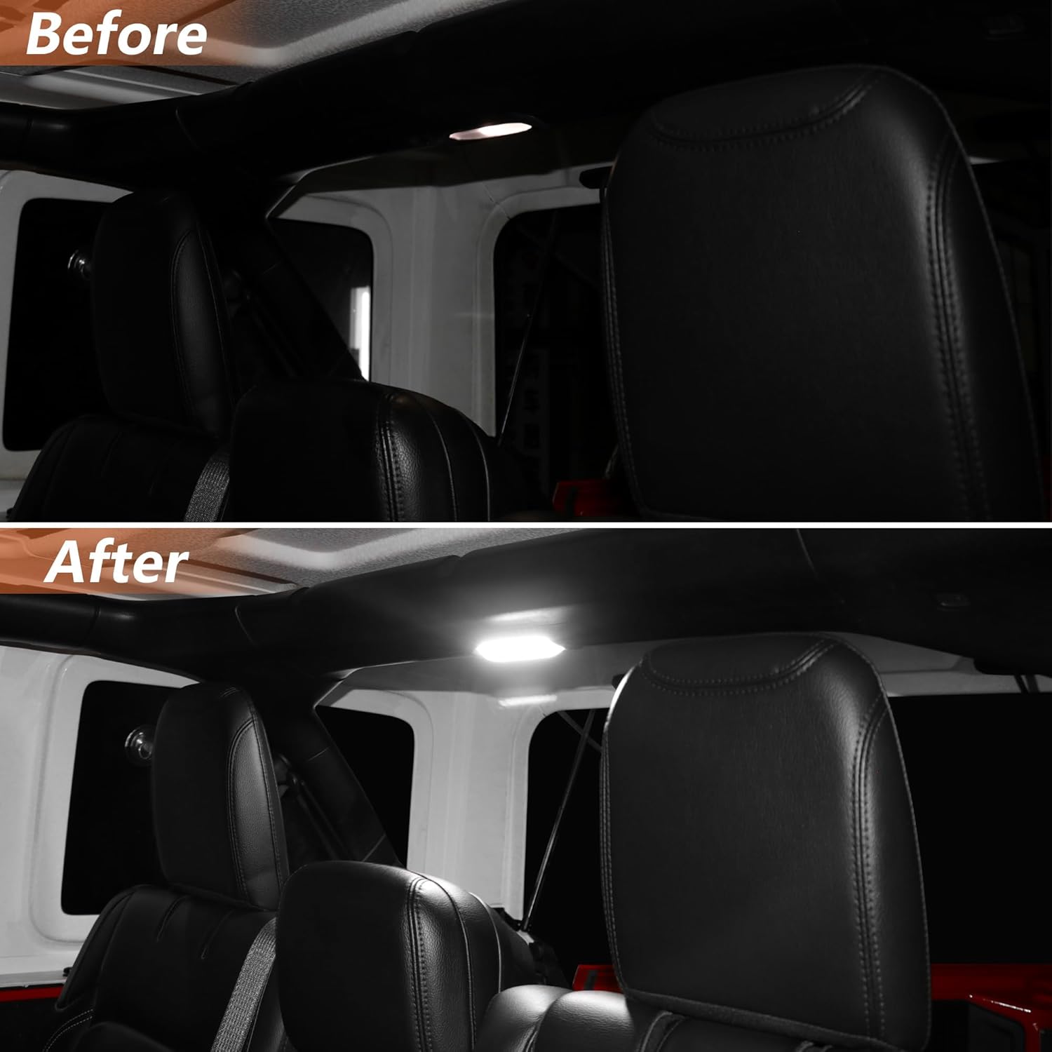 Interior Light Rear Dome Light Replacement Compatible with 2018-2026 Jeep Wrangler JL Accessories 2/4 Door, Trunk Compartment Light for Jeep Accessories, 30 LED 6500K