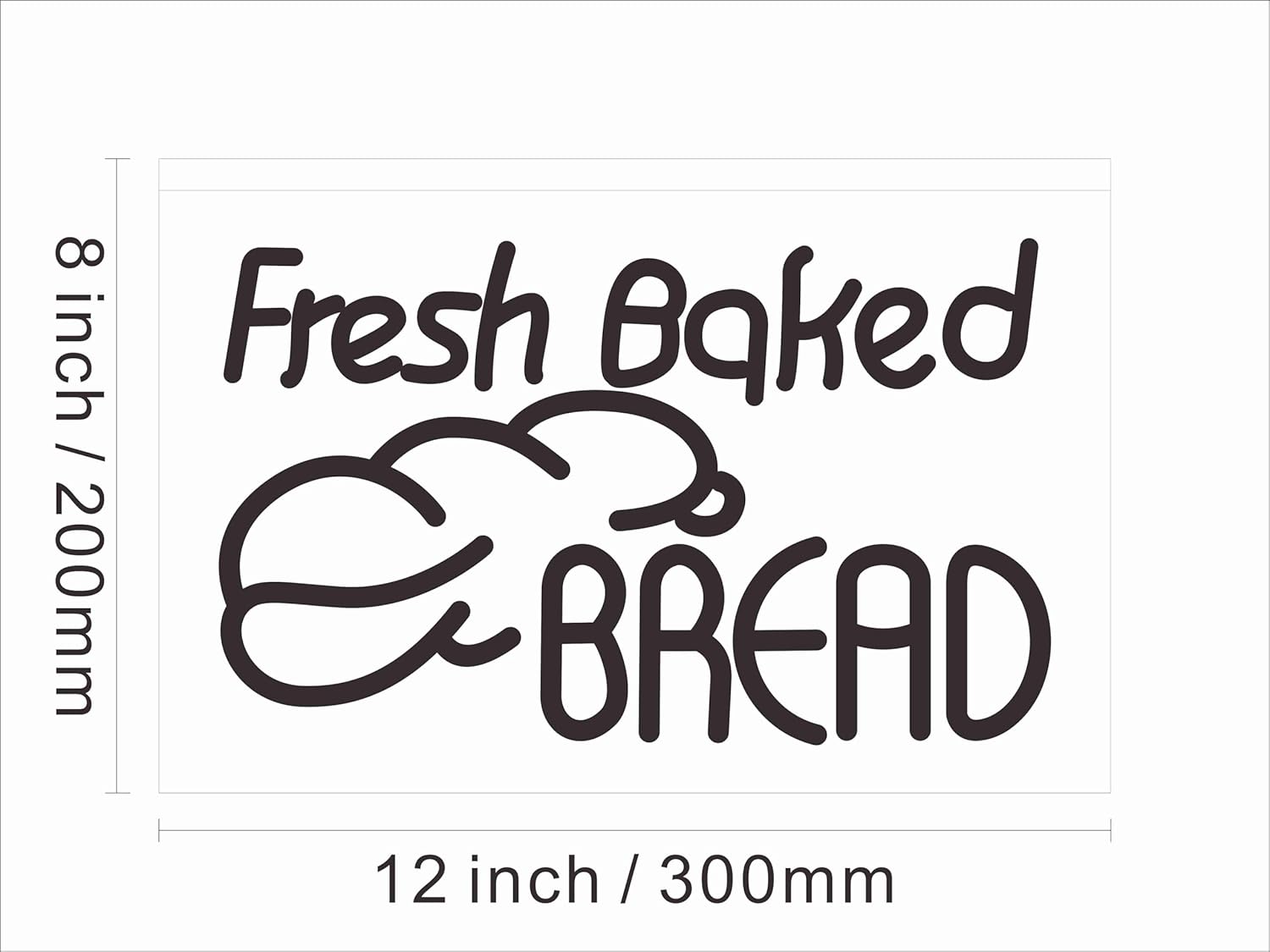 110137 Fresh Baked Bread Bakery Shop Cafe Display LED Night Light Neon Sign (12" X 8", 16 Colors By Remote)