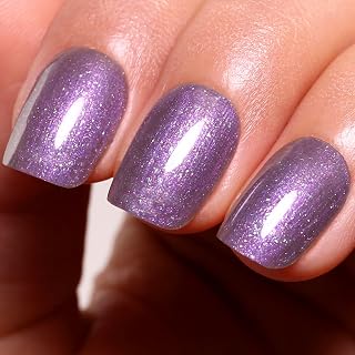 Glitter Gel Polish, Clear Purple Iridescent Glitter Gel Nail Polish Sparkle Shimmer Summer Mermaids Soak Off LED UV 15ML