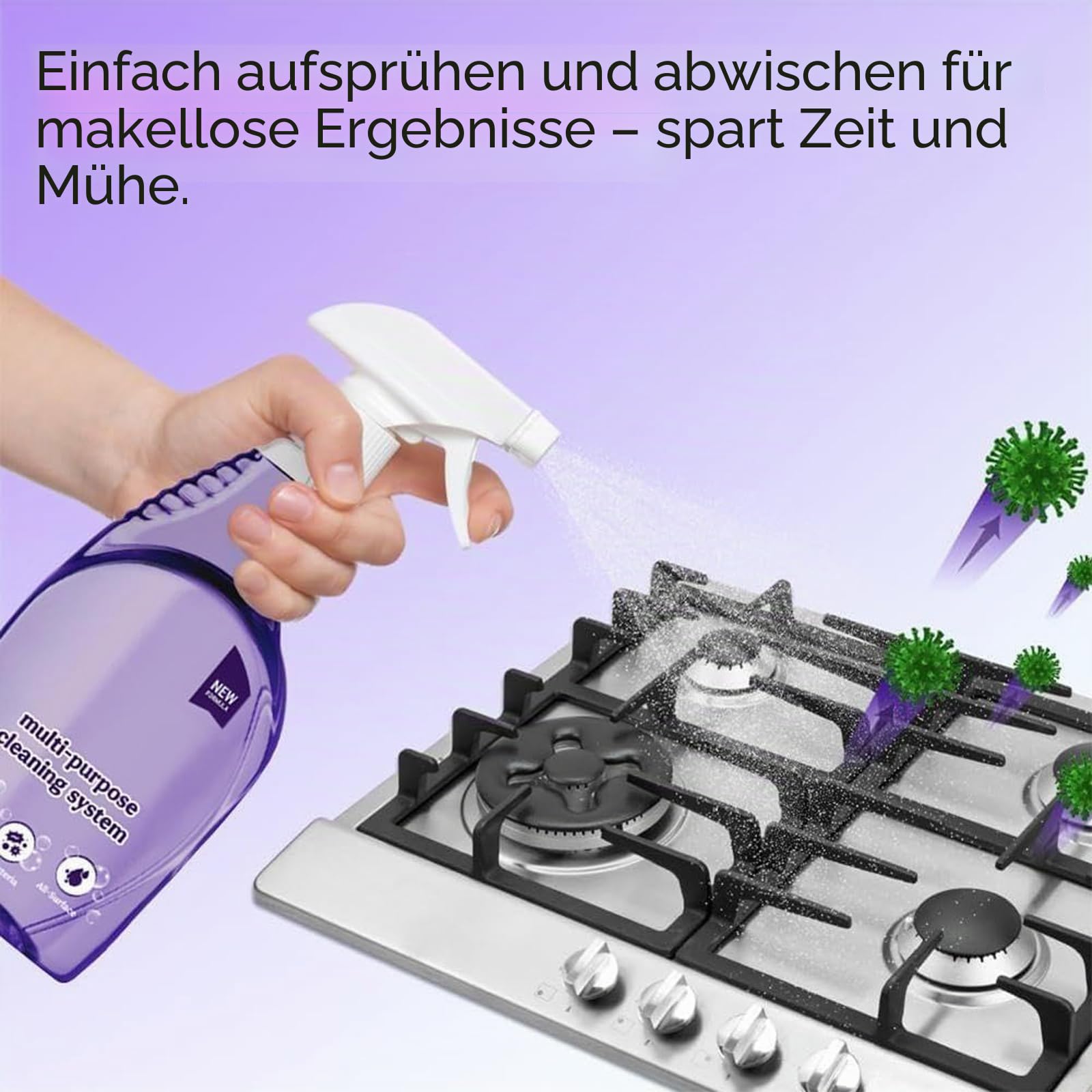 Dr Clean Spray Cleaner for Ovens, Nuroclean Spray, Backofen Reiniger, Reinigungsspray für schnelle Fleckenentfernung, Ofenreiniger Grillreiniger extra stark, Allzweck-Reinigungsspray für Küche (10) Drogerie & Körperpflege