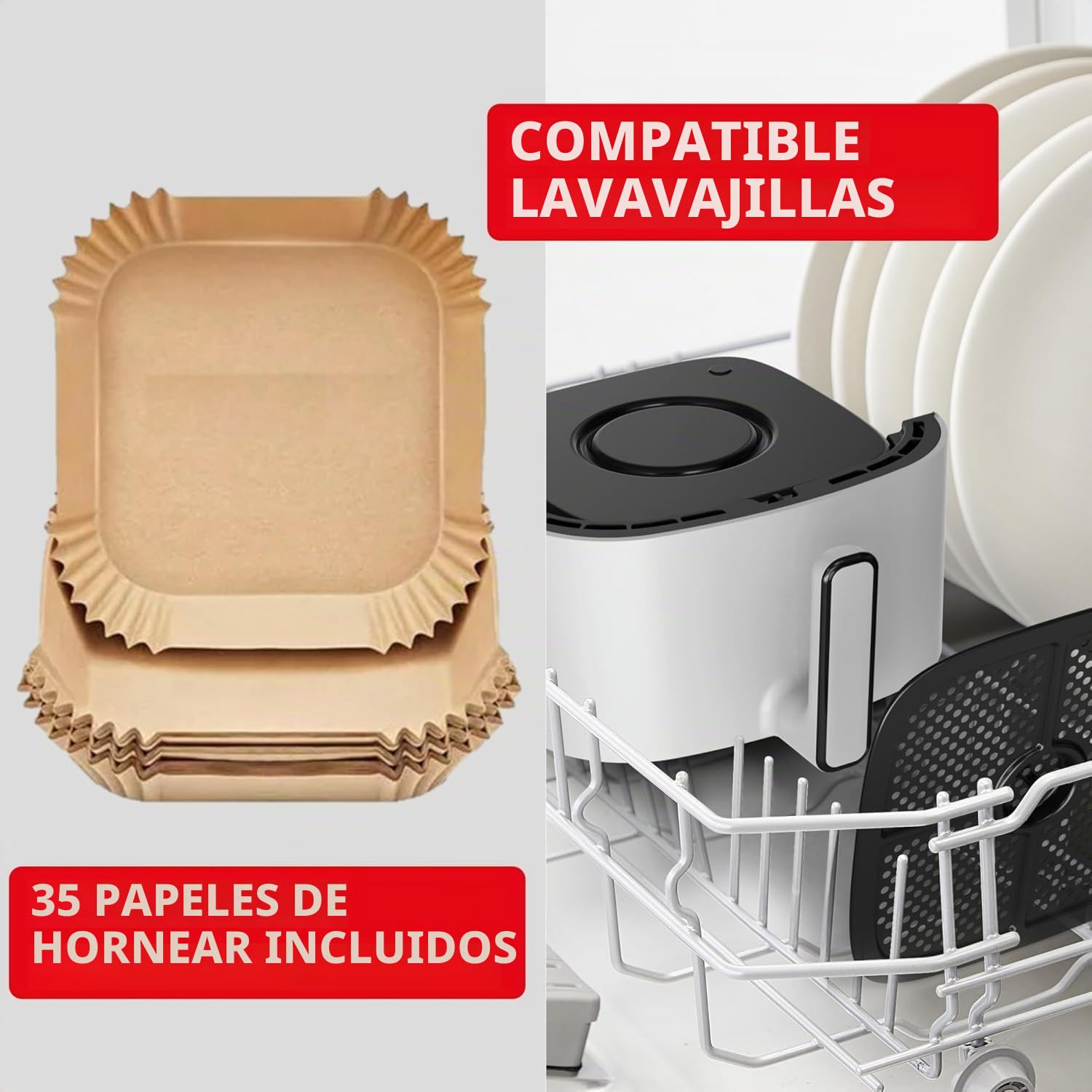 Moulinex Easy Fry POP POWDER GREY 5L, freidora de aire, hasta 6 personas, 10 programas intuitivos, pantalla táctil digital, ahorro de tiempo y energía, EZ245GF0