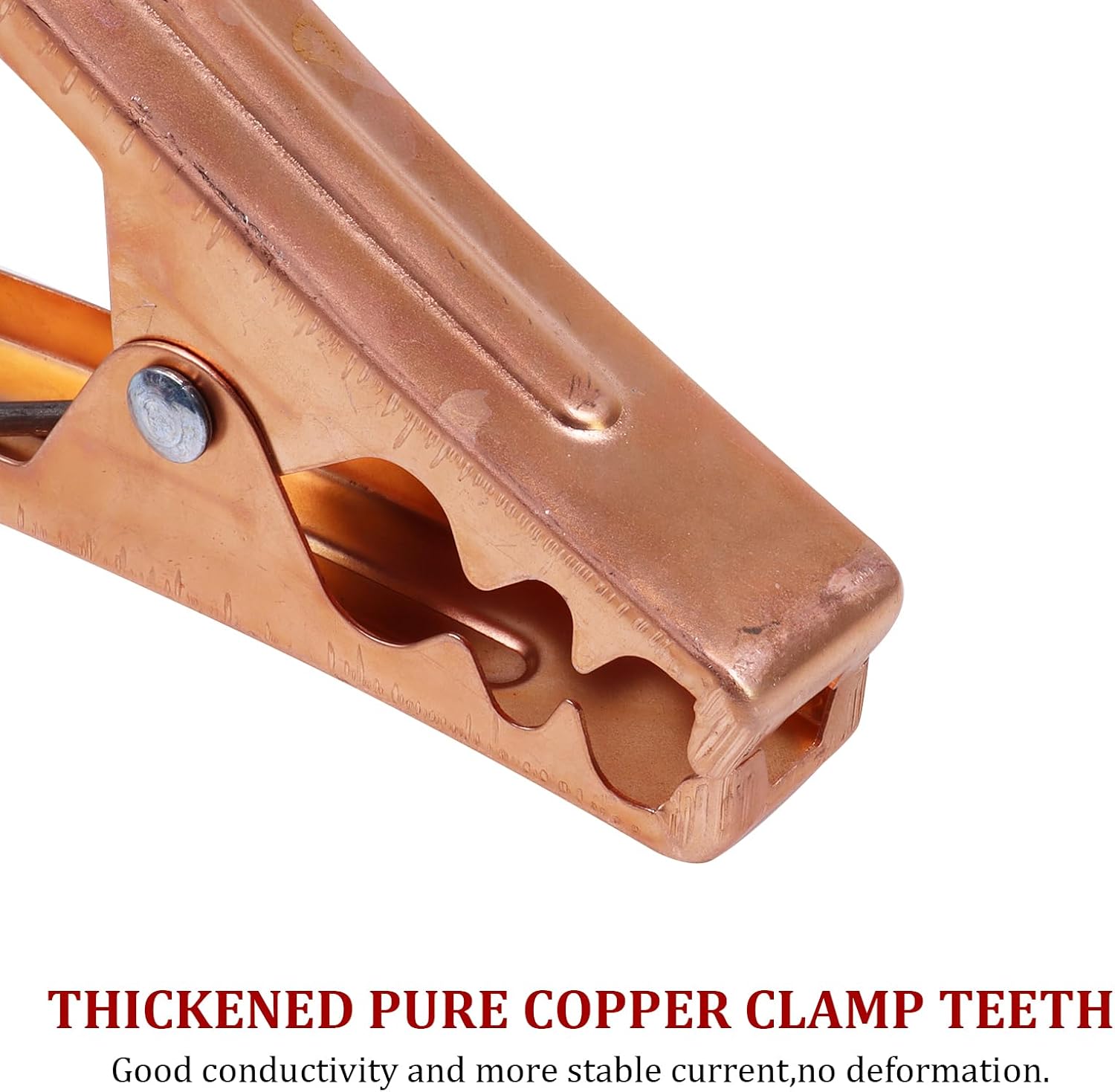 1300A Battery Jumper Charger Clamps, Heavy Duty Pure Copper Replacement Cable Clamp Clip for Trucks, SUVs, RVs,Boat (Black + Red) 2PCS - Image 3