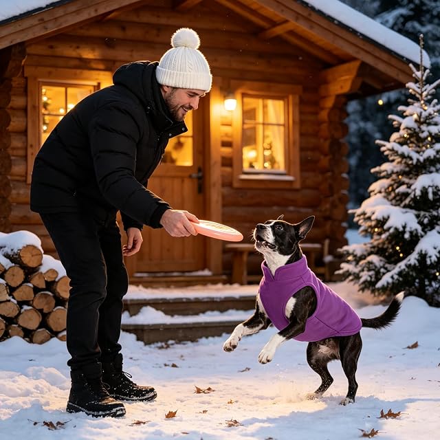 Foto 2 de 7 de PETCUTE Chaqueta para Perros,Chaleco de Forro Polar para Perro,A Prueba de Viento Ropa para Perros…
