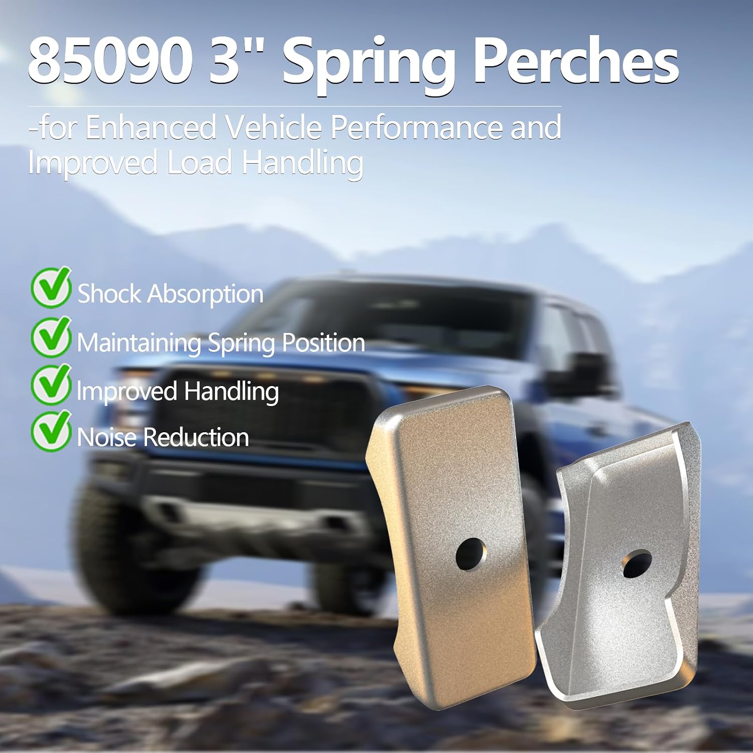 85090 3" Spring Perches for Suspension Stability