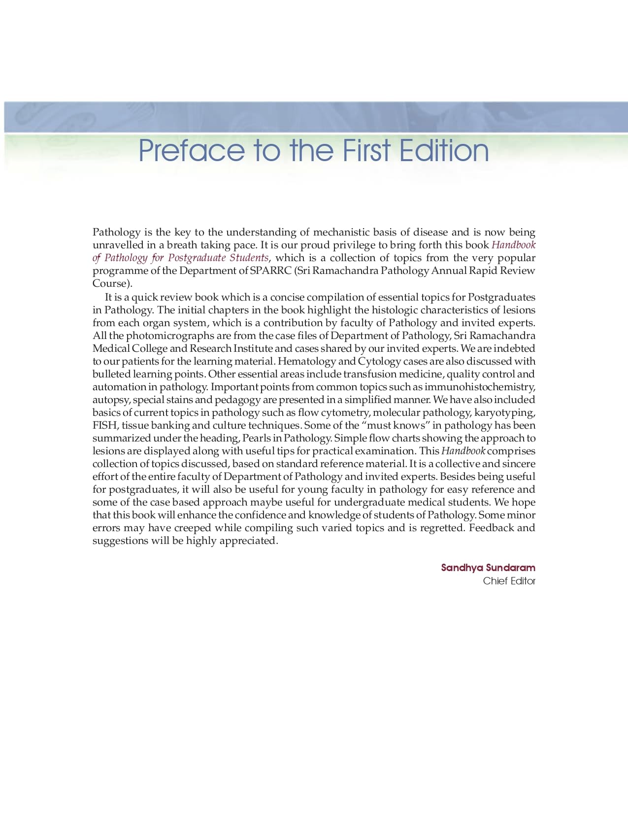 Handbook of Pathology For Postgraduate Students