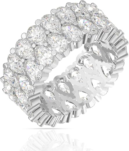 ANAYRA Crown Sterling Silver Ring for Women &amp; Girls, Stylish Anti Tarnish 925 Sterling Silver Jewellery for Women for Dail...