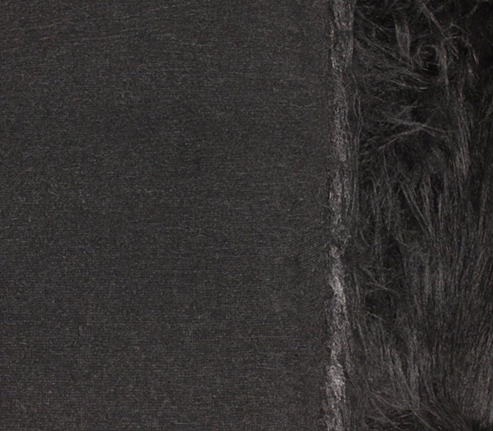Faux Fur Fabric Long Pile Gorilla Black / 60" Wide/Sold by The Yard