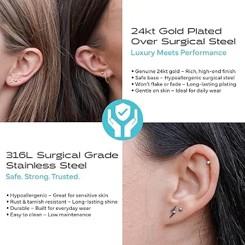 STUDEX Sensitive Silver 1/2 Smooth Hinged Hoop | Hypoallergenic and Nickel Free for Sensitive Ears | Hoop Earrings for Adults-PR-852W-s