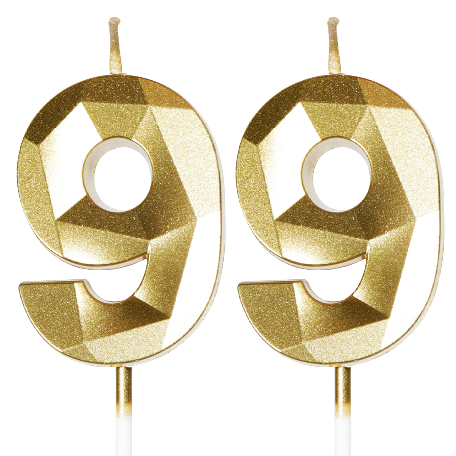 Yiran 50th Birthday Candles, Gold Number 50 Happy Birthday Candles, Cake Topper Decorations for Birthday Party, Wedding Anniversary Celebration Supply — view 203