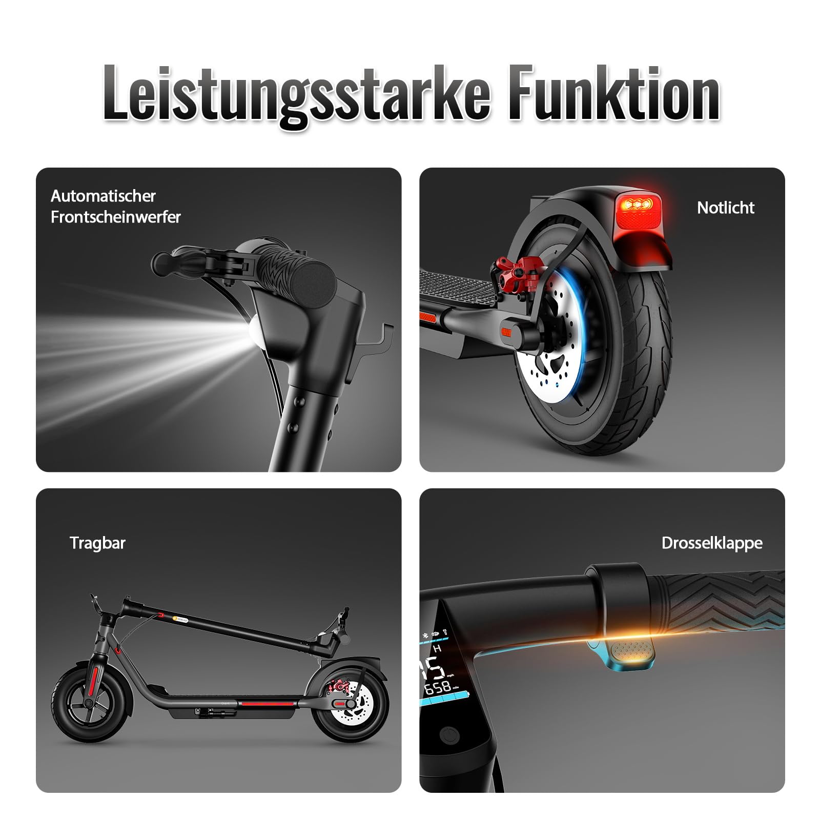 Monopattini Elettrici Monopattino Elettrico Adulti 10 Pollici