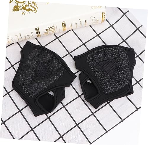 Miniatura 3 de SUPVOX 2pcs Guantes De Gym para Hombres Fingerless Mittens Silicone Mitts Belt for Men Gym Gloves for Men