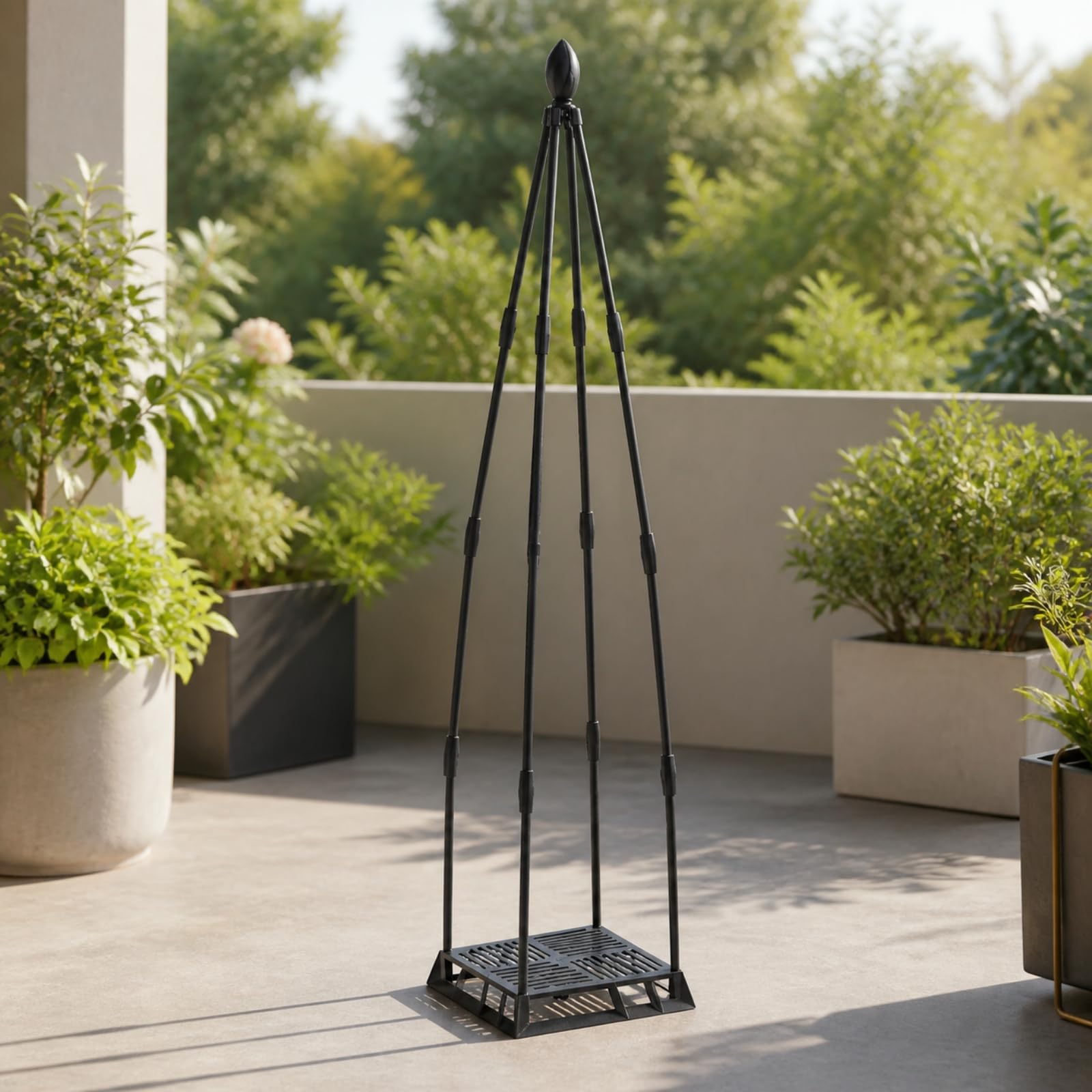 Support pour Fleurs Facile à Installer, Diamètre 27,5 Cm × Hauteur 129 Cm