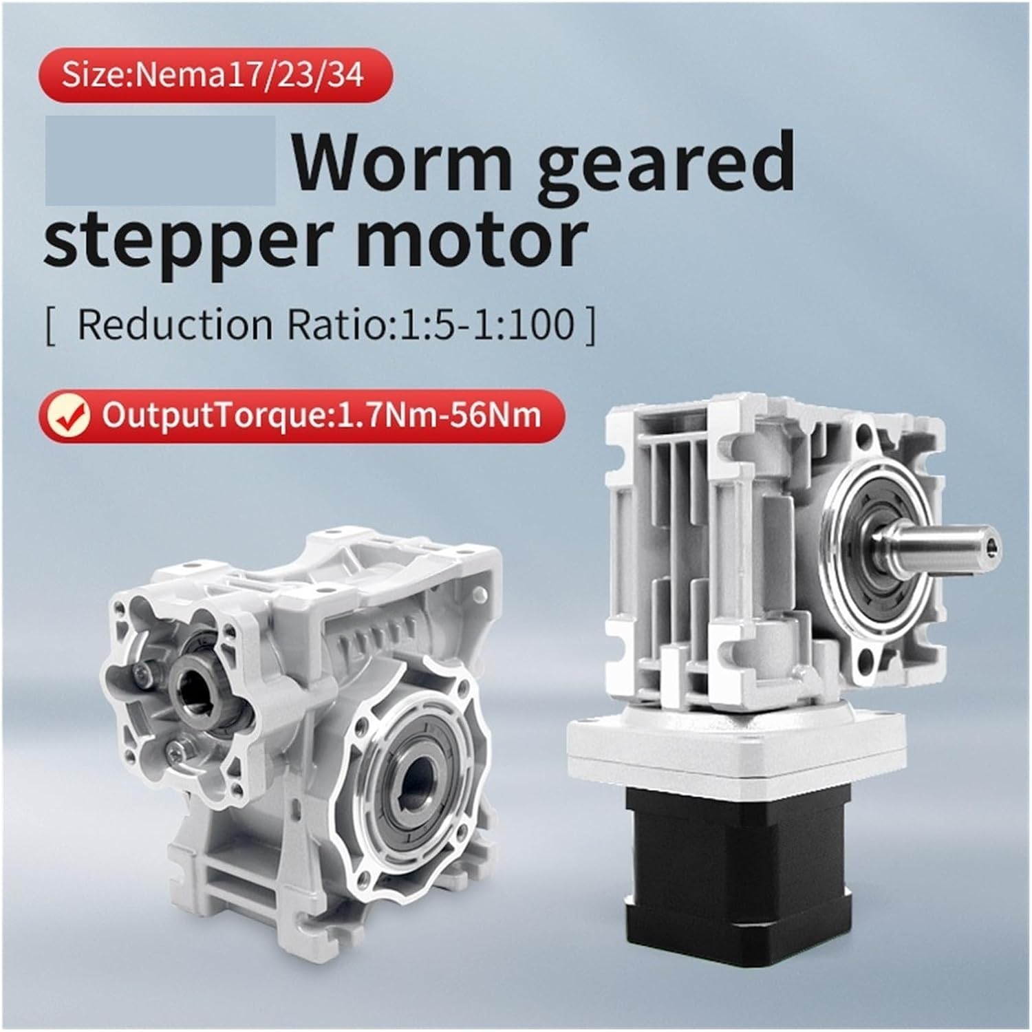 Dc Gear Motor Nema34 Mechanical Self-Locking 86mm Hole Output Worm Gearbox Reducer Stepper Motor with Gear Box(Ratio 7.5)