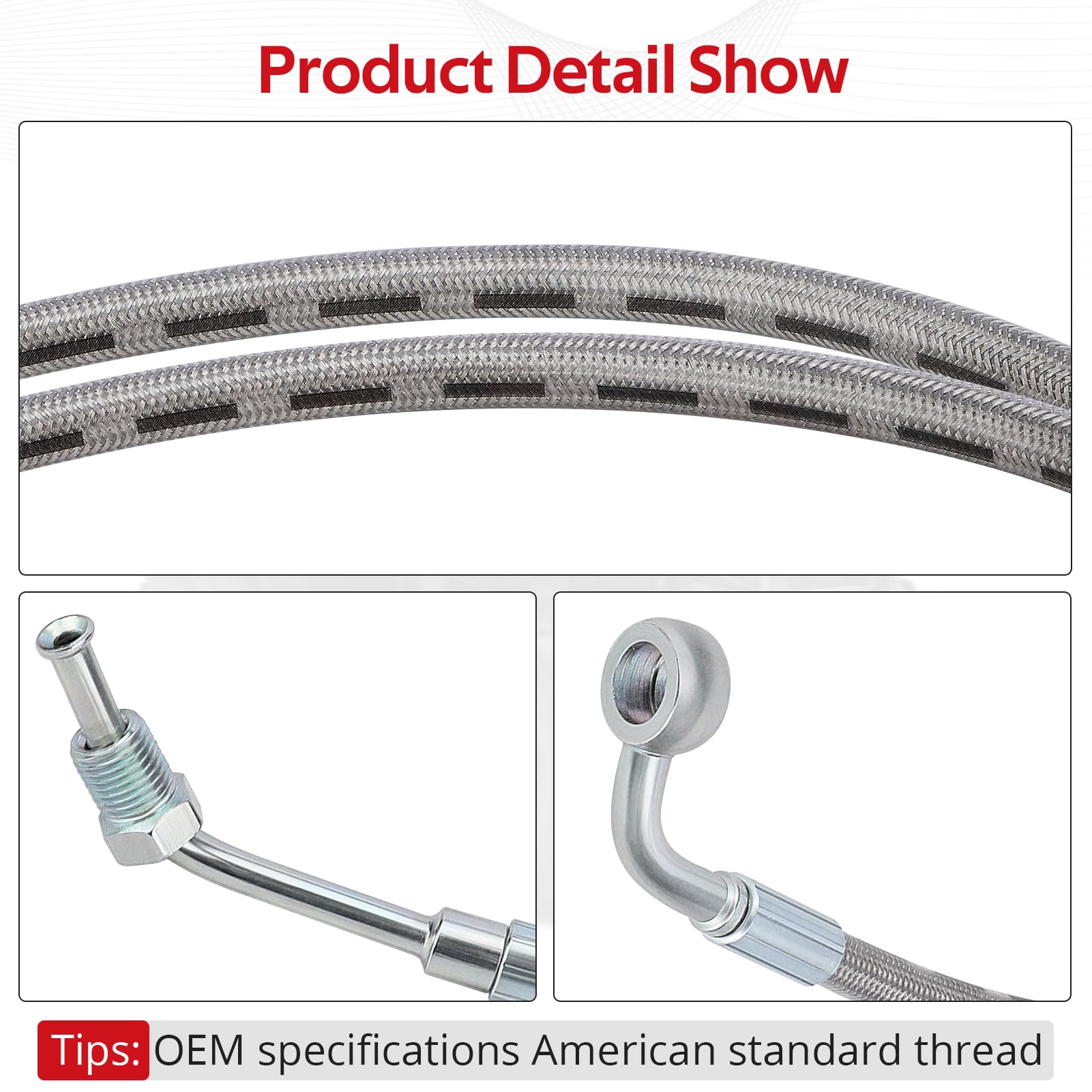 Mabutingti Brake Hose Front Left Fits 2005-2017 Polaris Sportsman - Foto 6