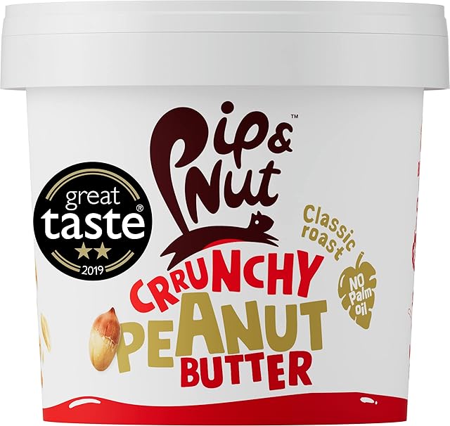 Pip & Nut - Crunchy Peanut Butter (1kg) | Natural Nut Butter, No Palm Oil, No Added Sugar, Hi-Oleic Peanuts, High in Unsaturated Fats, Gluten Free, Vegan, Dairy Free
