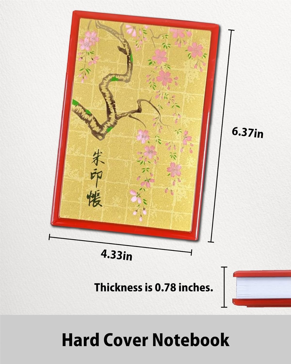 Btale Japanese Goshuincho Stamp Book - Japan Travel Essentials 2026 - Authentic Handmade Hardcover Notebook for Temple & Shrine Stamps, Journal & Keepsake Gift (Sakura Red 48pages)