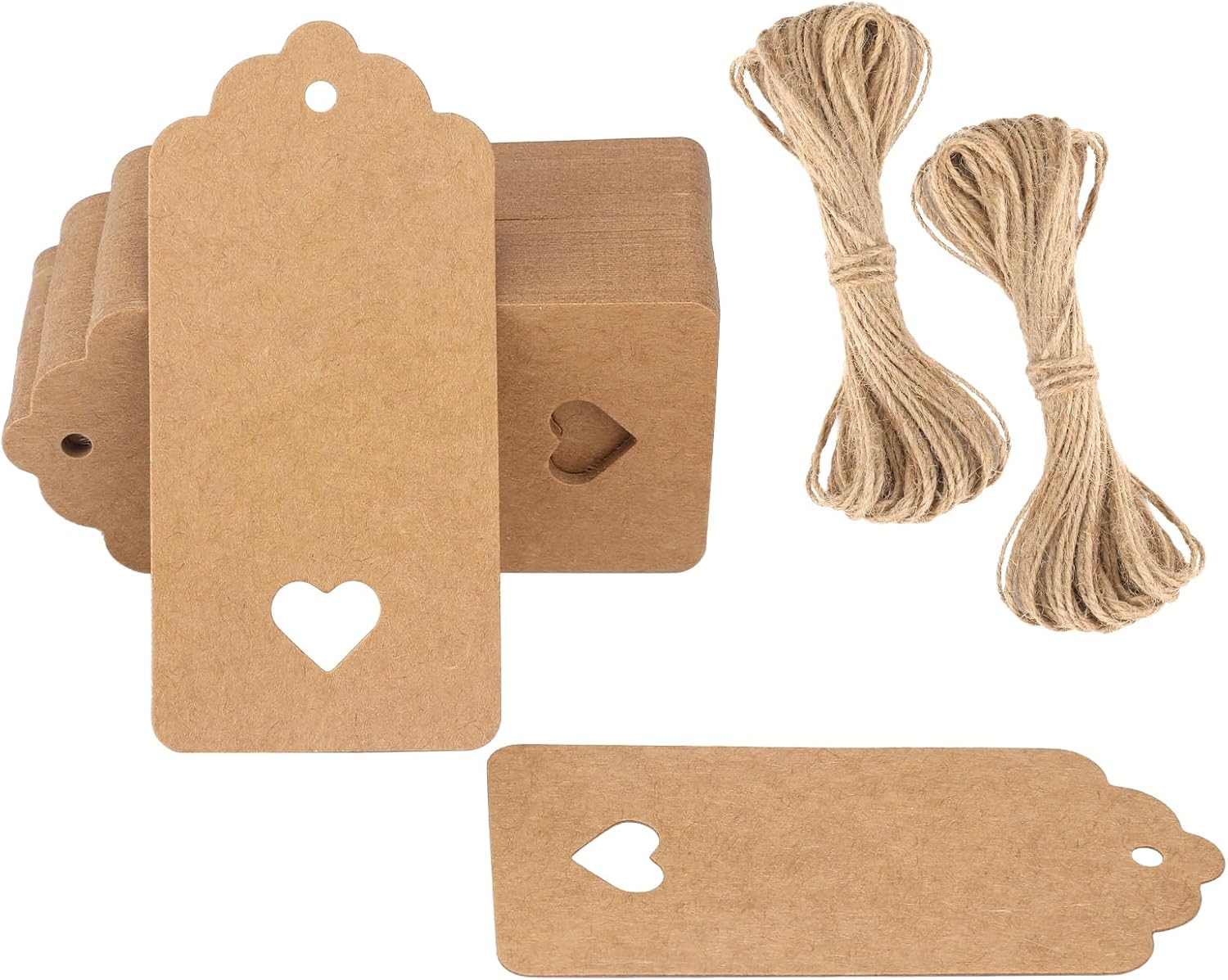 G2PLUS 100PCS Blank Gift Tags with String, Kraft Paper...