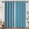 Renaiss Blue Ombre Blackout Curtains for Bedroom Modern Abstract Texture Window Curtain Insulated Thermal Curtain with Grommet Top Drapes for Living Room Decor 2 Panels Set, 42x63 Inch