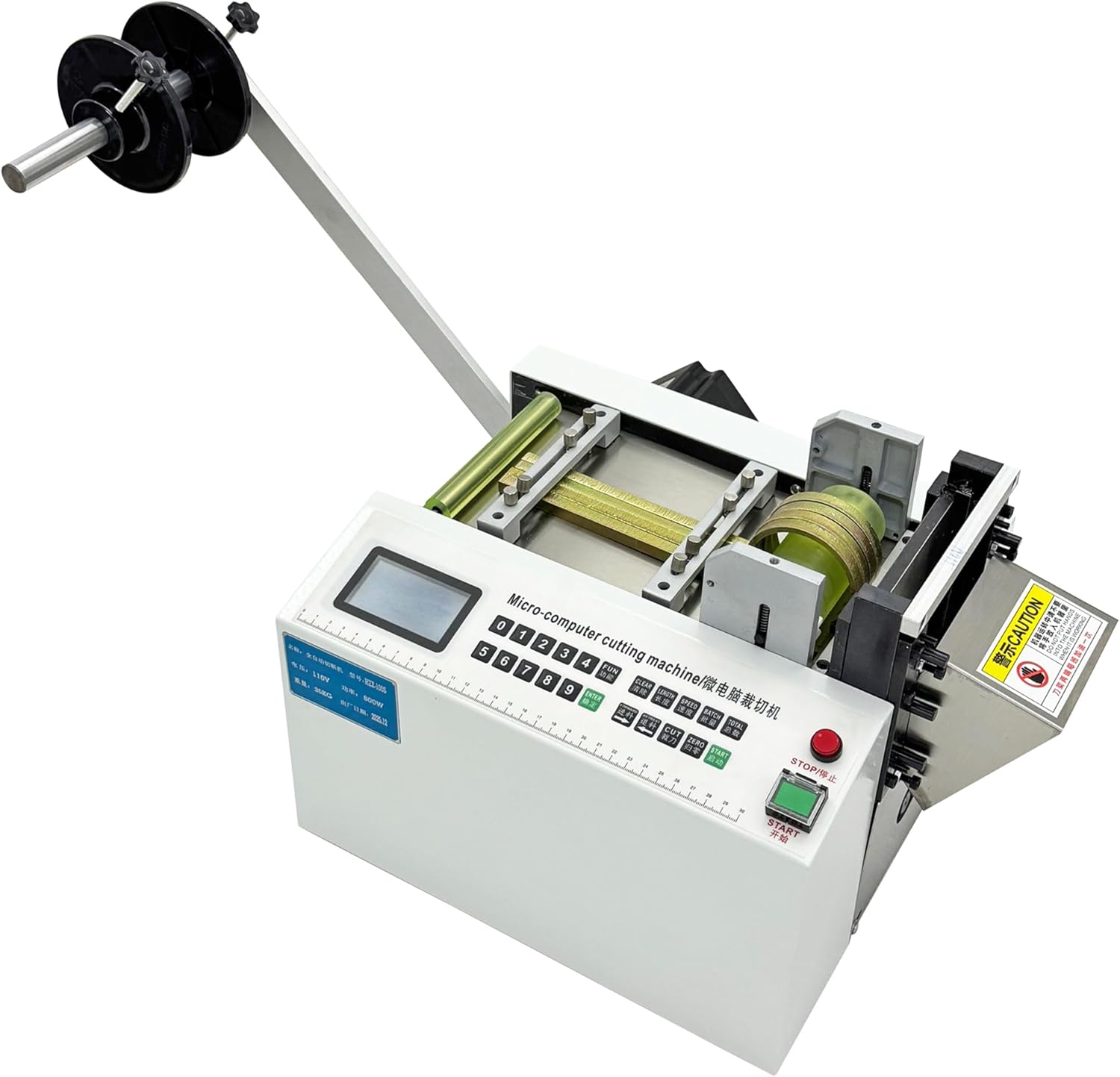 Wire Rope Cutting Machine Automatic Wire Microcomputer Cutting Machine Used to Cut Tubes, Wires and Ropes, 0.1-95mm (0.004-3.7") Width Range, 110V