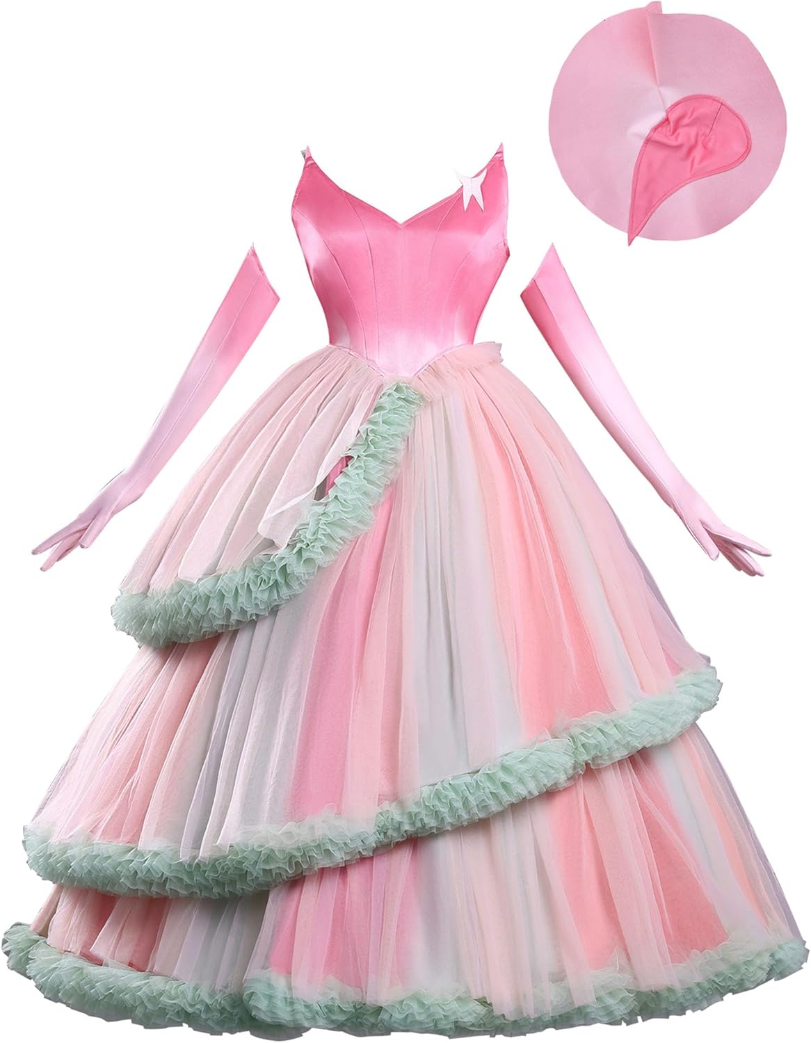 haikyuu Women Good Witch Cosplay Costume With Pannier Glove Princess Evening Prom Ball Gowns Fantasy Dress