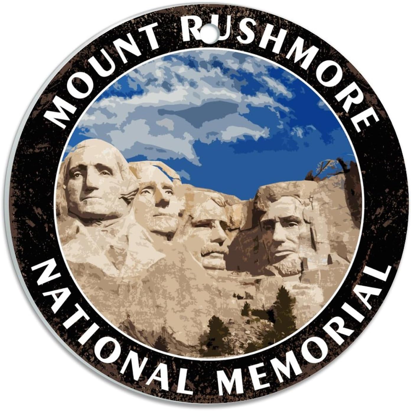 Mount Rushmore National Memorial Christmas Acrylic Ornaments Landscape Artwork Ceramic Christmas Keepsake Funny Ornaments for Christmas Trees for Mom Dad Baby Holiday 3 in image 3
