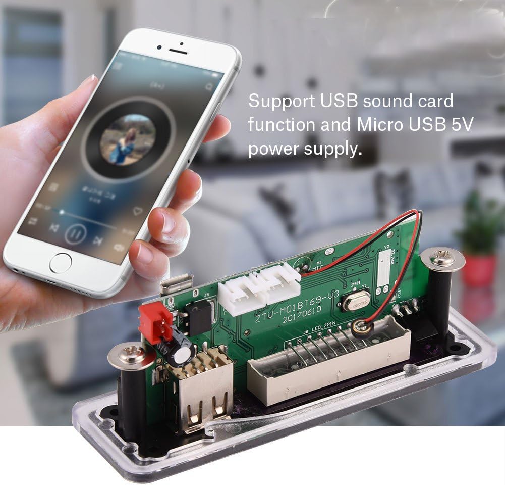 MP3 WMA Decoder Board Audio Wireless Bluetooth 4.2 Module, Support USB/SD Card/FM Switching, Supports MP3/WMA/WAV/lossless APE/FLAC Format Music : Electronics