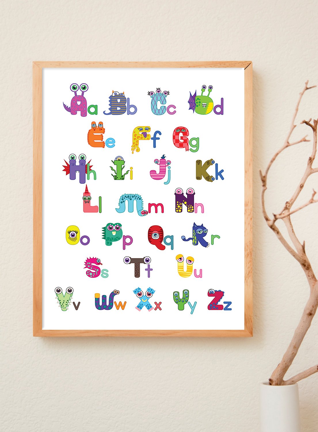 1ページ目　　m a a aオーダーページ•*¨*•.¸¸♬ Amazon｜壁文字、モンスターアルファベット11 x 14、子供のための印刷