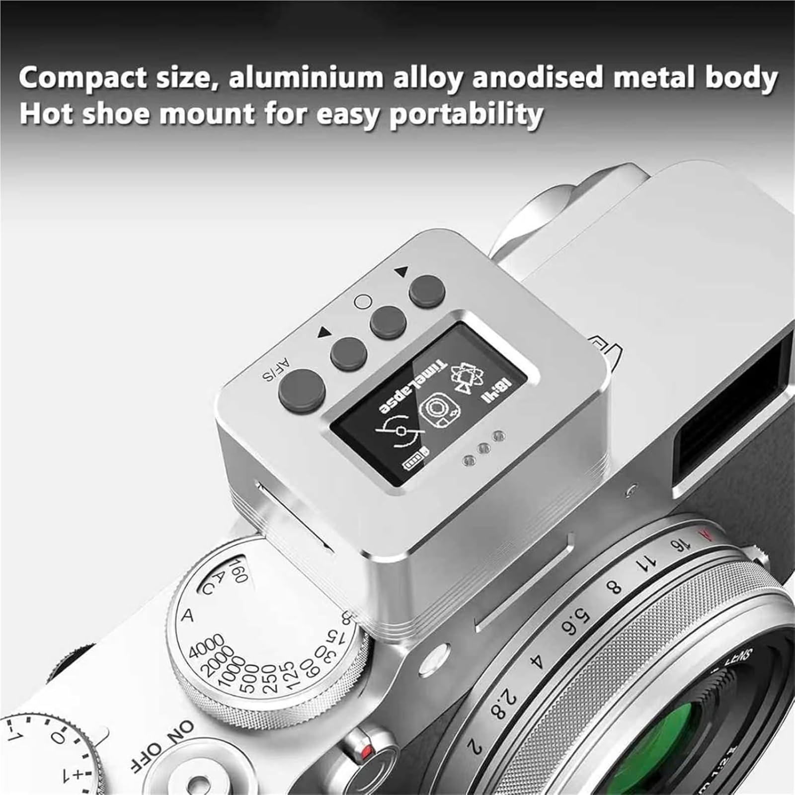 Giroscopio stabilizzatore per fotocamera, stabilizzatore esterno con attacco Cold Shoe, ricaricabile, batteria 35H per vlogging, video d'azione, modalità di scatto versatili