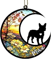 Vista 72 de Memorial personalizado para perro, adorno de Navidad de perro pastor alemán con nombre, razas personalizadas, atrapasador de luz para pérdida